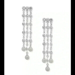 Ralph Lauren new Silver Tone Pearl Chandelier Earr